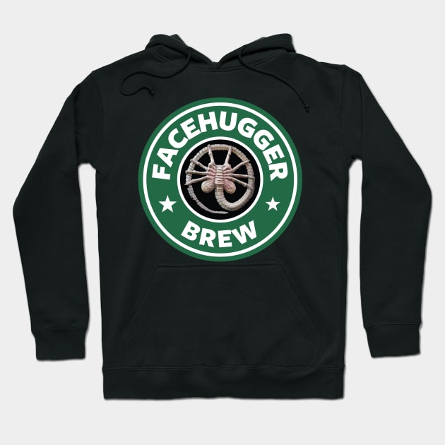 Alien Facehugger Brew Coffee Starbucks Hoodie by Rebus28